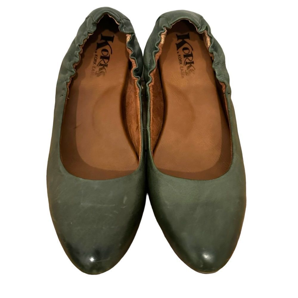 Korks by Kork-Ease Pine Green Julie Leather Ballet Flat Size 8